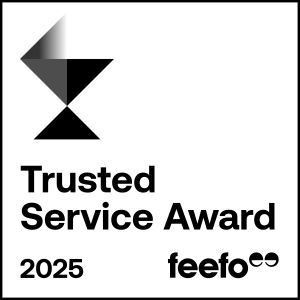 Feefo Trusted Service Award Badge 2025