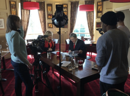 Bott and Co client Kim Allen being interviewed by Simon Calder on the BBC One Show