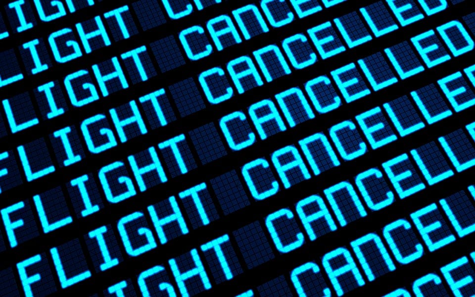 flight cancellations departures board